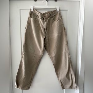 Light Brown Carhartt Pants Mens 38X32 cargo Workwear